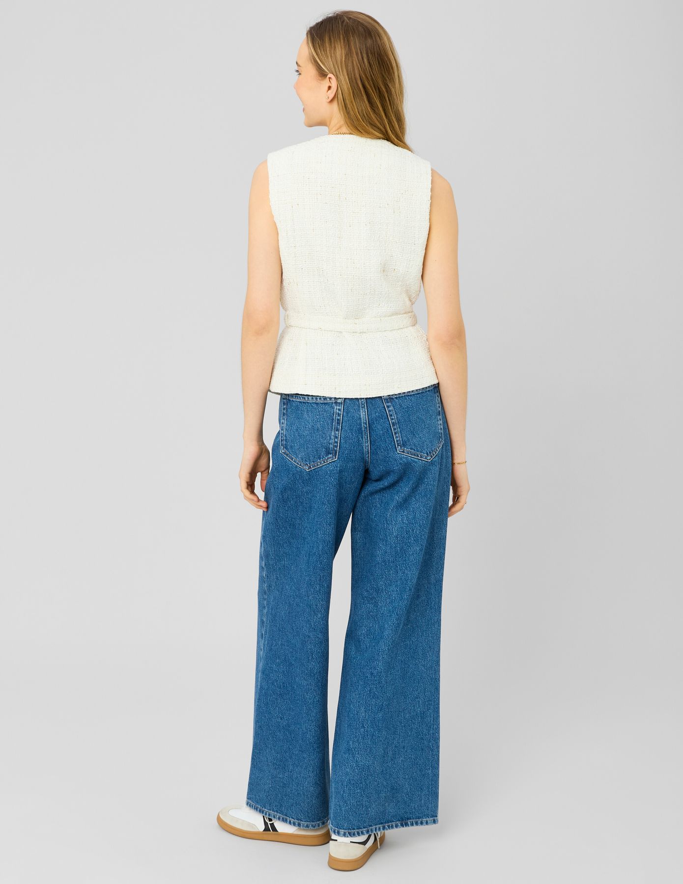 Veste en tweed sans manches