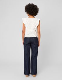 Blouse sans manches en broderie 3D
