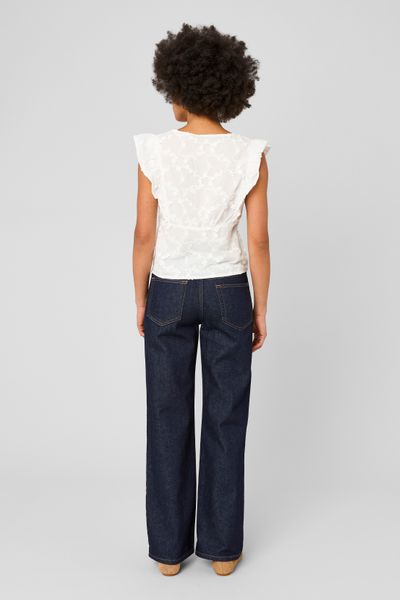 Blouse sans manches en broderie 3D