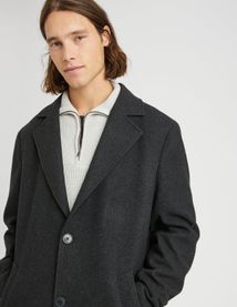 Manteau long en laine