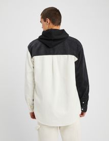 Surchemise en velours  colorblock