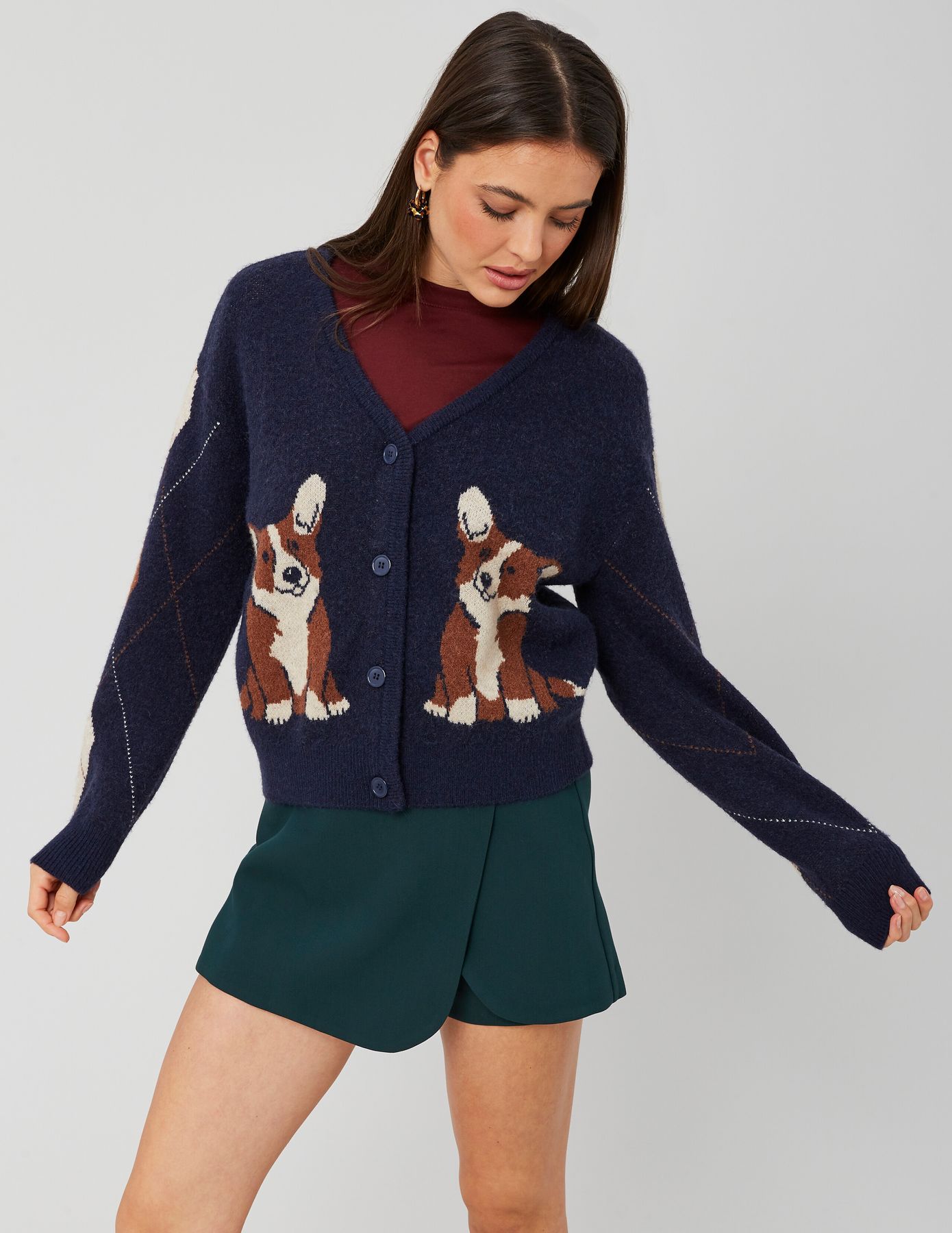 Gilet jacquard chien