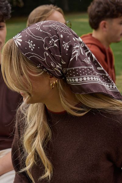 Foulard satin imprim&eacute;