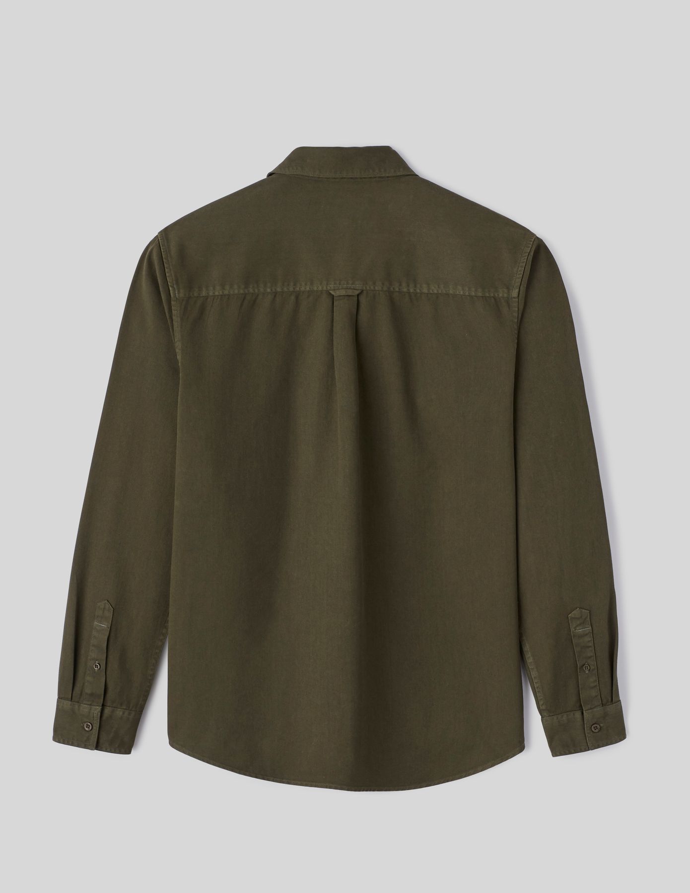 Chemise droite twill uni