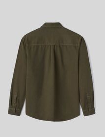 Chemise droite twill uni