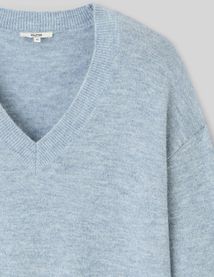 Pull col V pailleté