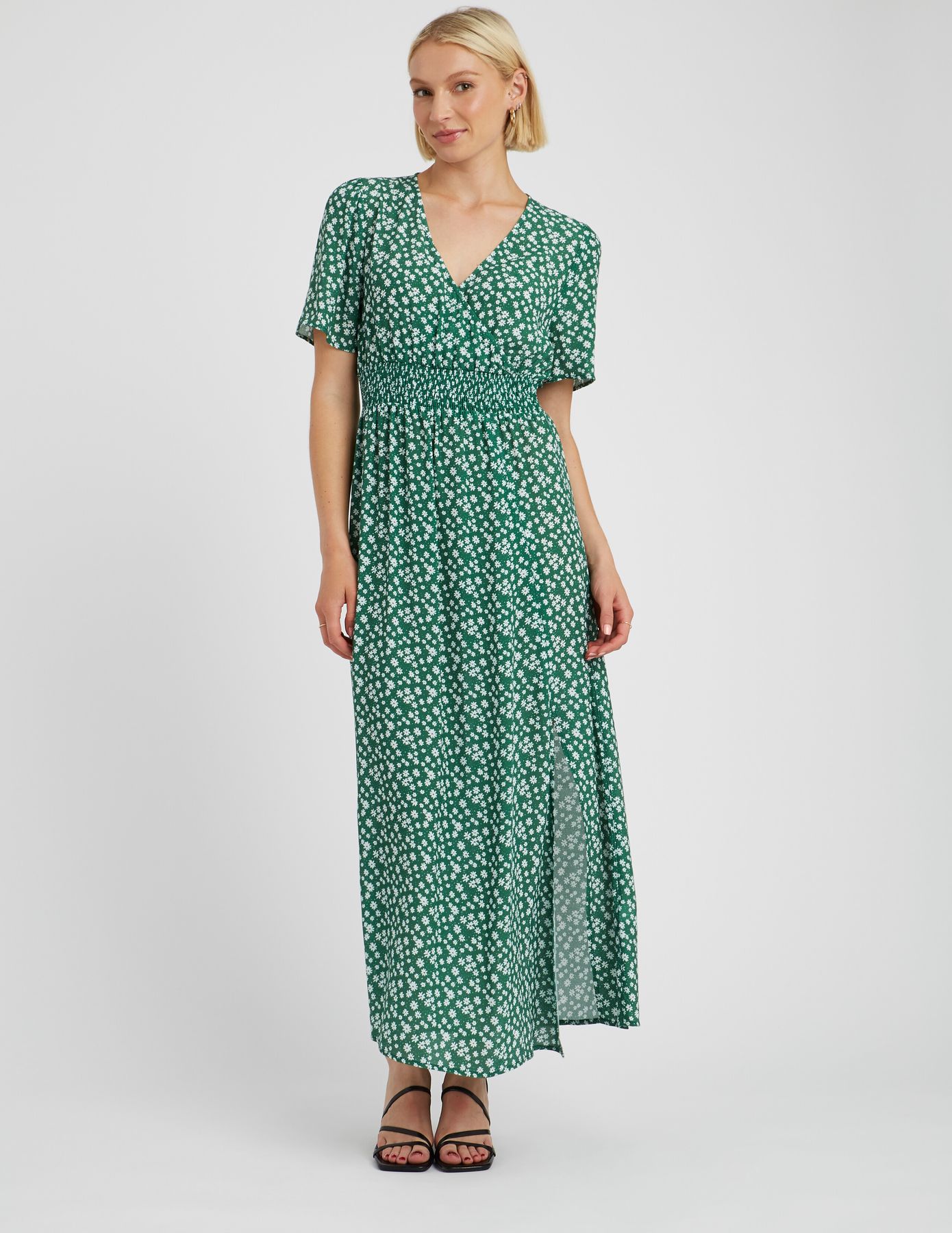 Robe longue imprim&eacute;e