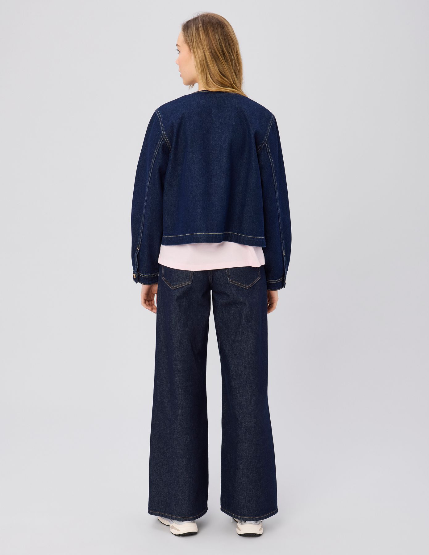 Veste en jean sans col