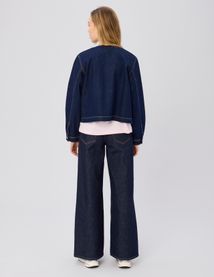 Veste en jean sans col