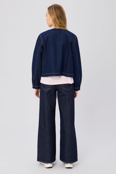 Veste en jean sans col