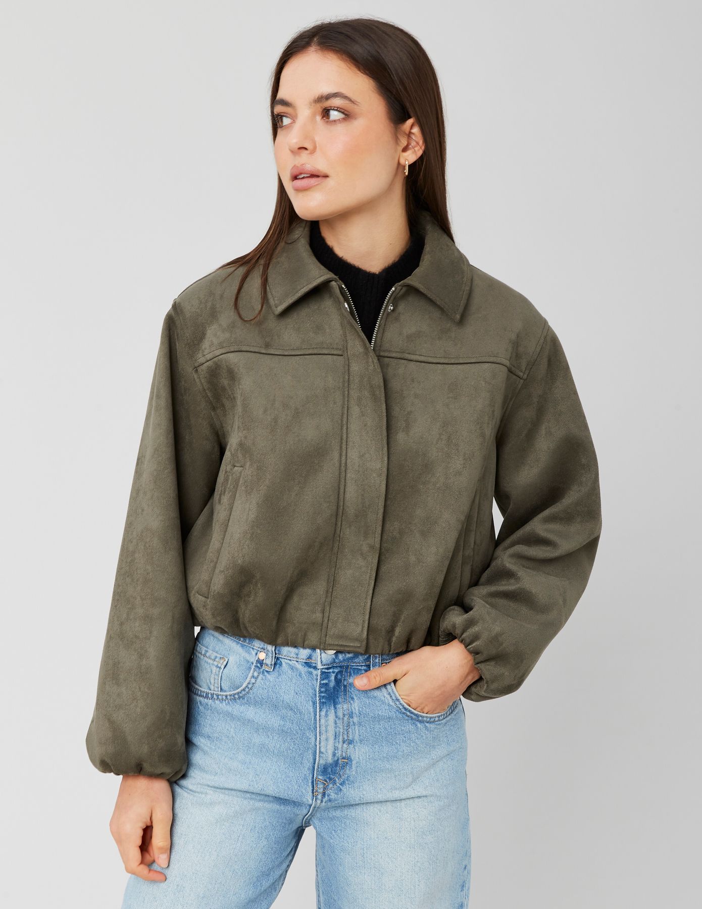 Veste en su&eacute;dine