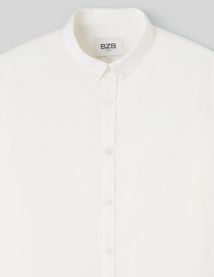 Chemise coton lin unie