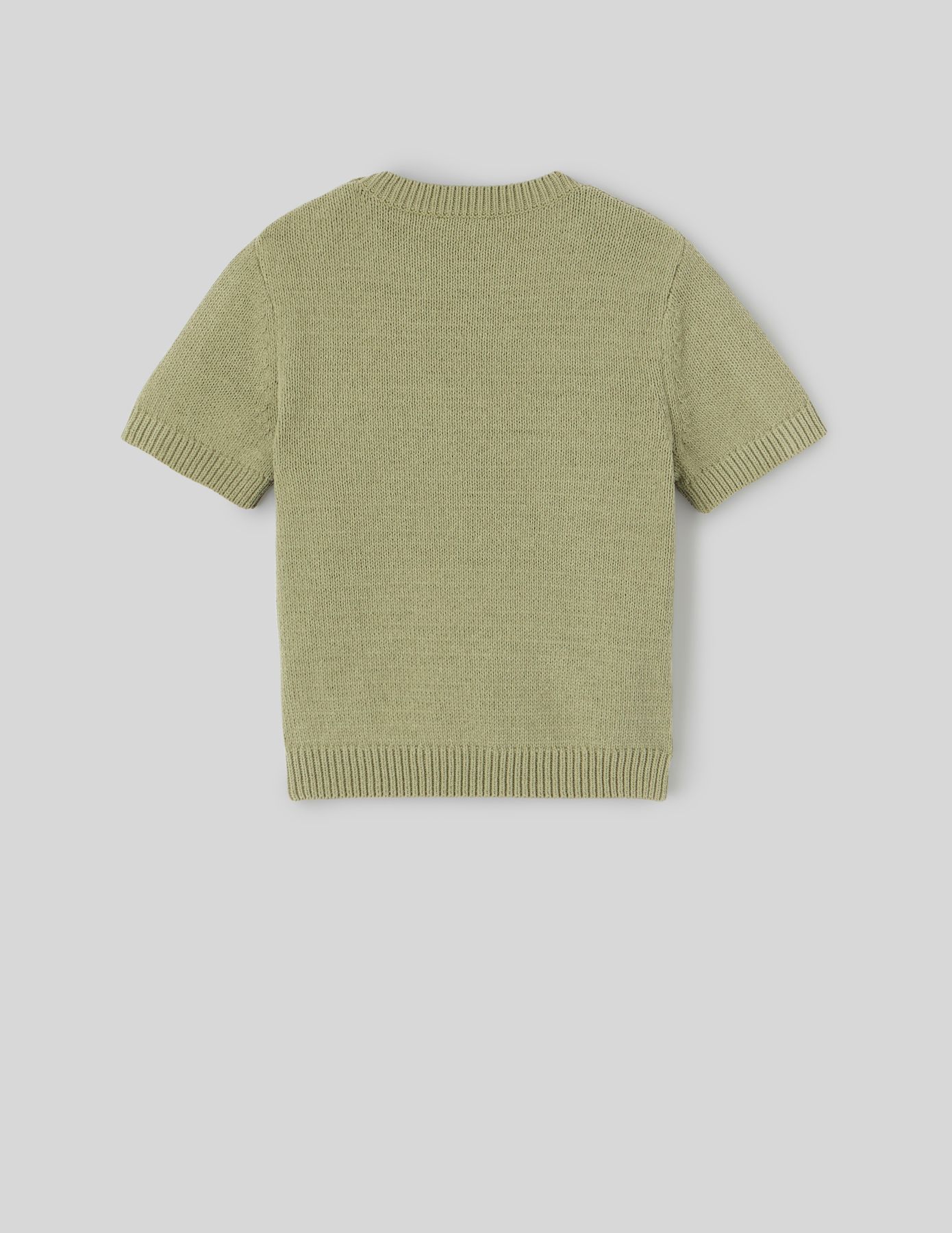 Pull col rond manches courtes