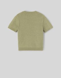 Pull col rond manches courtes