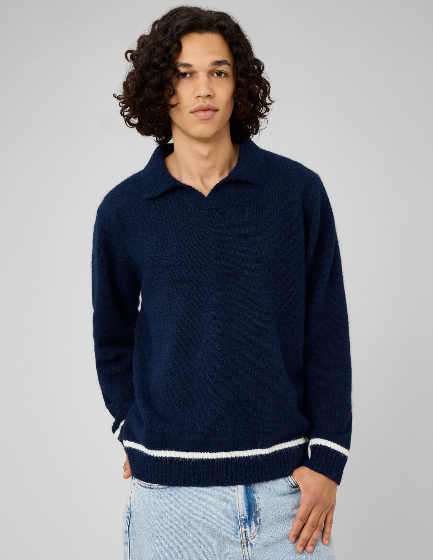 Pull col polo liseret