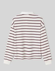 T-shirt col polo rayé
