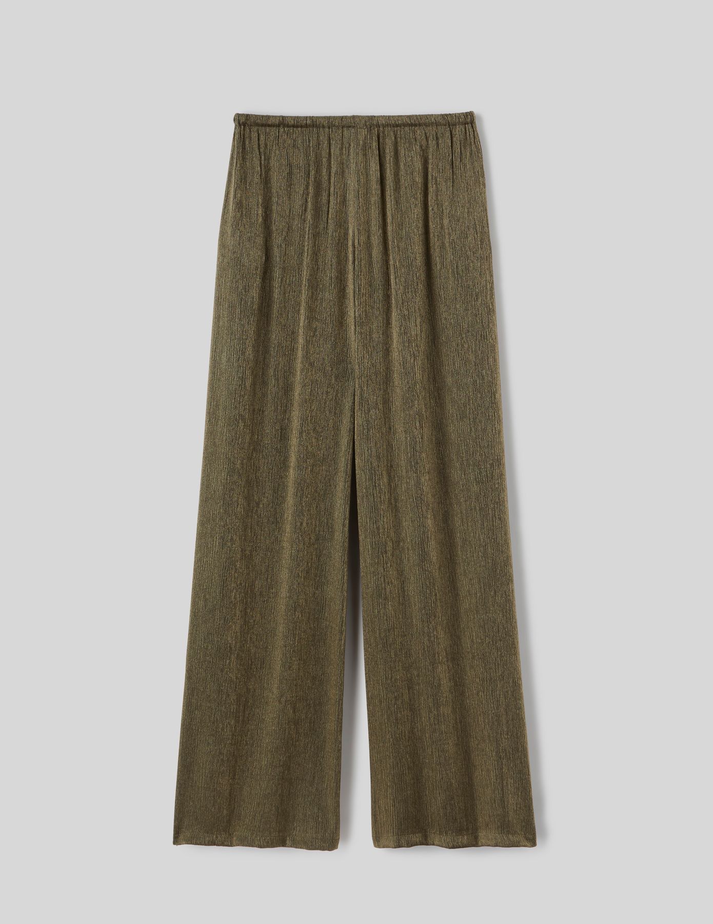 Pantalon satin plissé