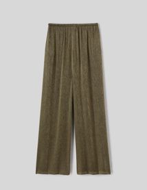Pantalon satin plissé