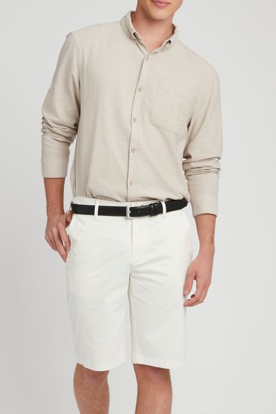 Chemise textur&eacute;e unie droite