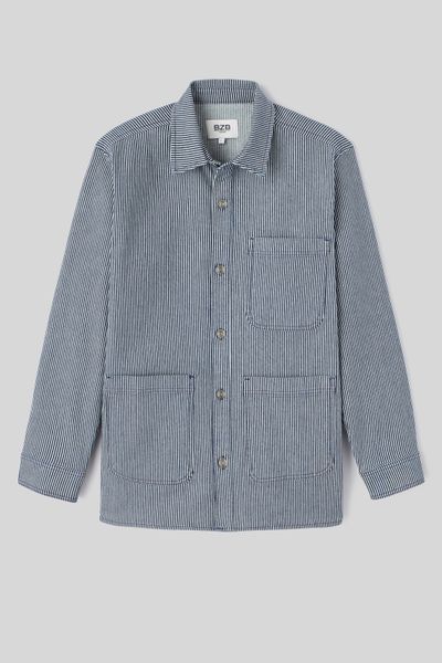 Veste boutonnée à rayures
