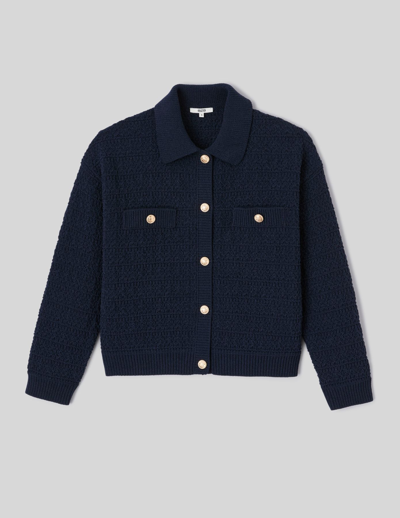 Gilet boutonn&eacute; col polo