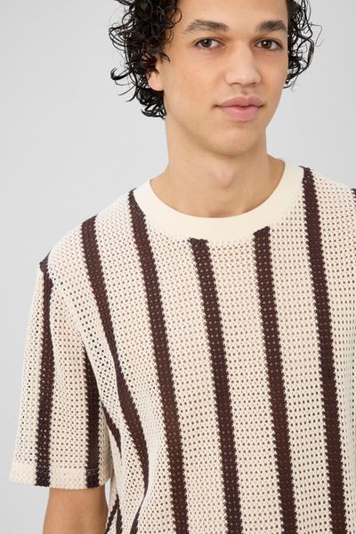 T-shirt tricot &agrave; rayures