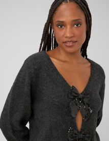 Gilet noeuds sequins