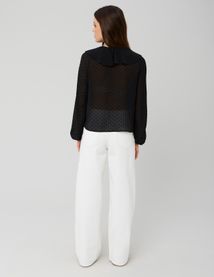 Blouse plumetis à volants