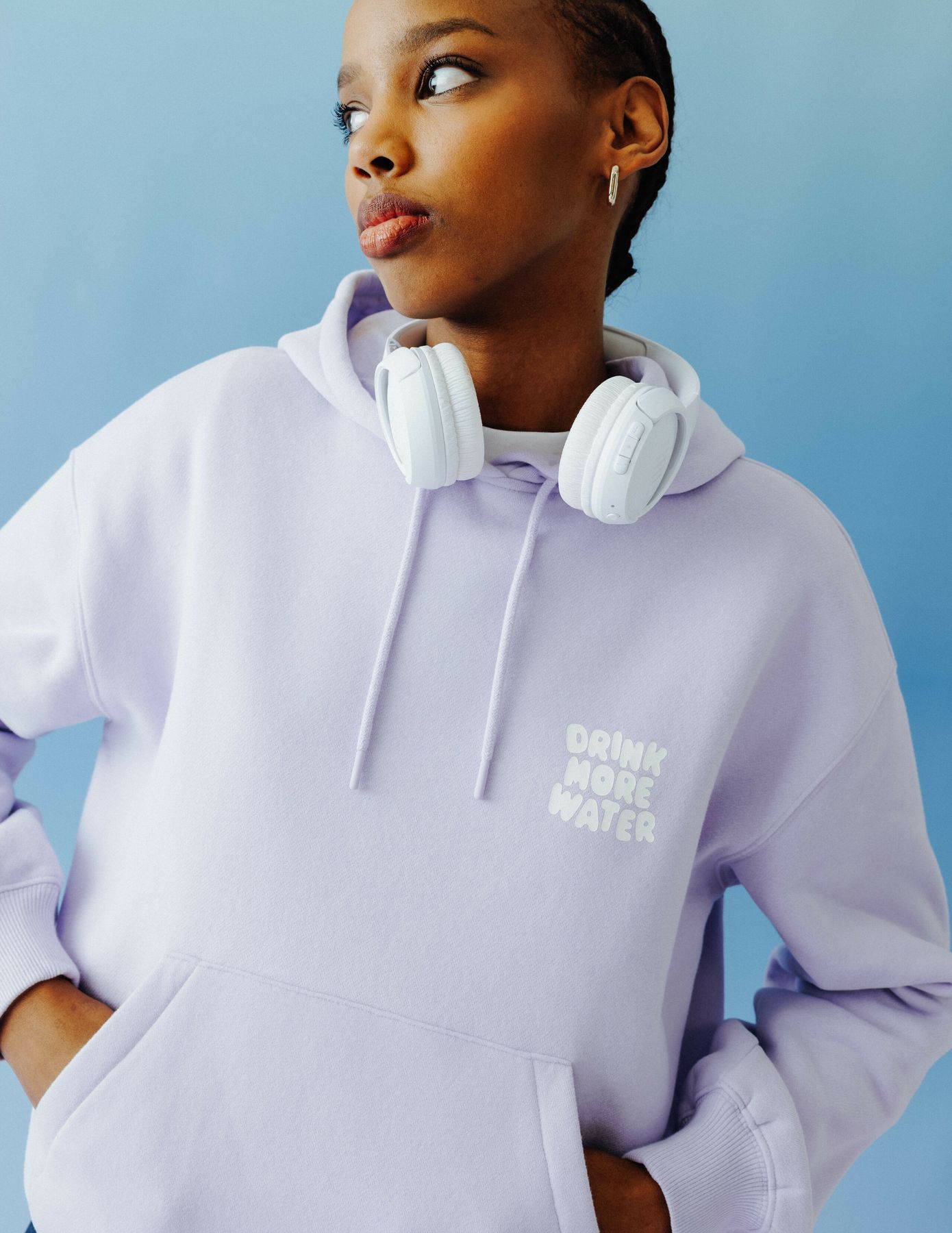 Sweat &agrave; capuche imprim&eacute; devant/dos