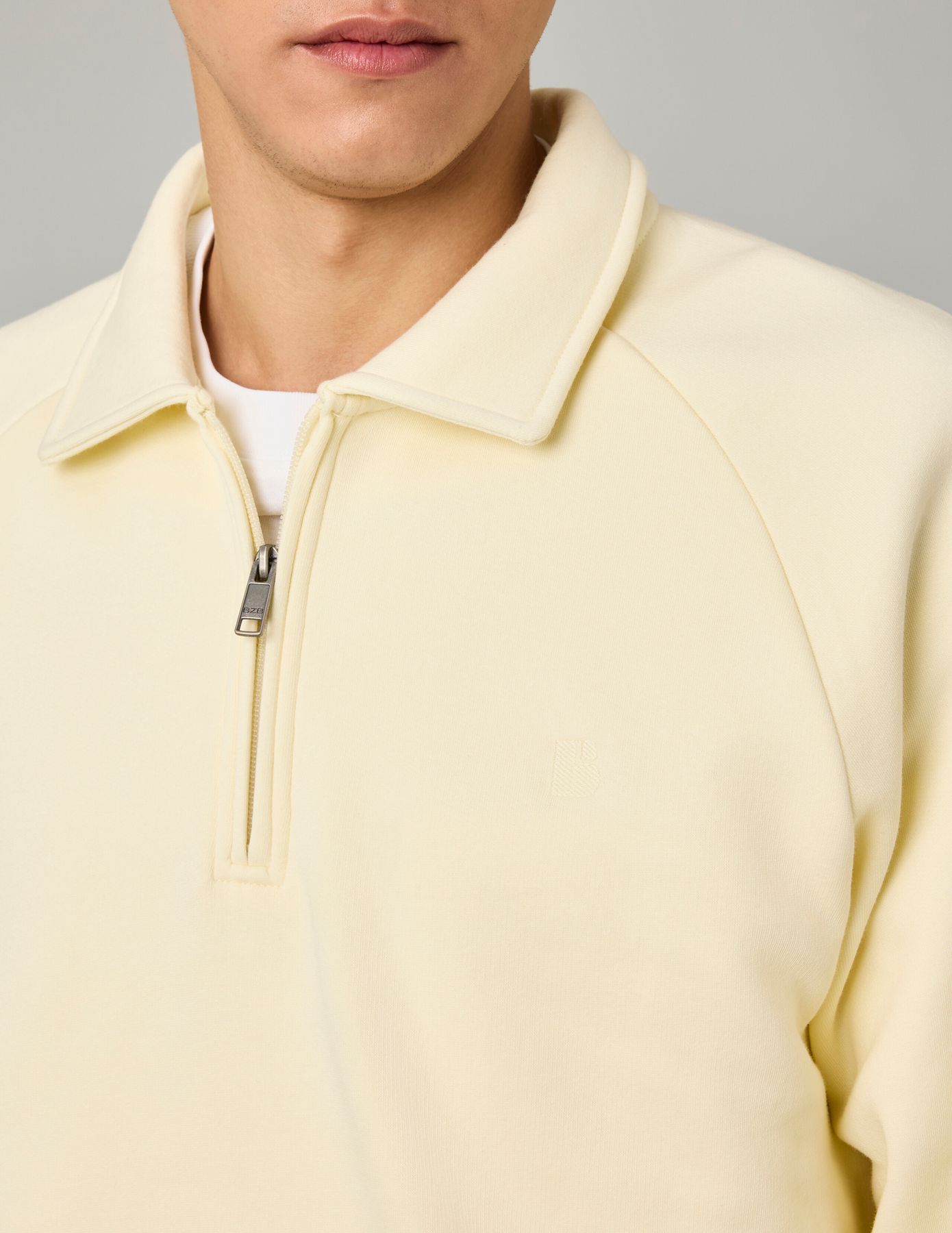 Sweat col polo zippé