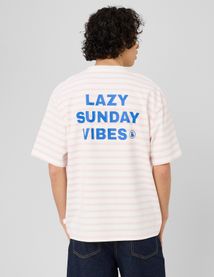 T-shirt marini&egrave;re imprim&eacute; devant/dos