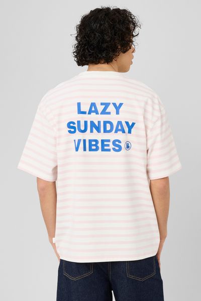 T-shirt marini&egrave;re imprim&eacute; devant/dos