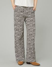 Pantalon fluide droit imprimé