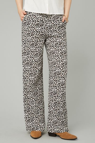 Pantalon fluide droit imprimé