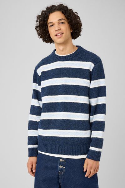 Pull ray&eacute; col rond
