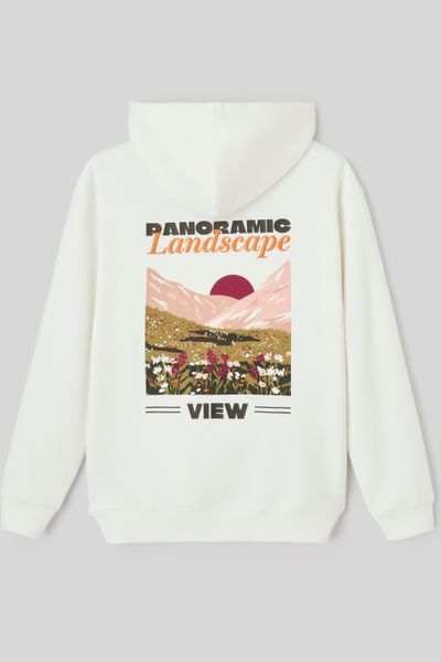 Sweat &agrave; capuche imprim&eacute; devant / dos