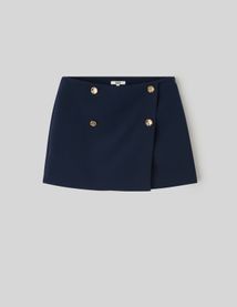 Jupe short boutons dor&eacute;s