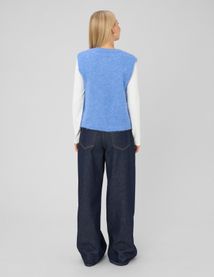 Gilet sans manches &agrave; nouer