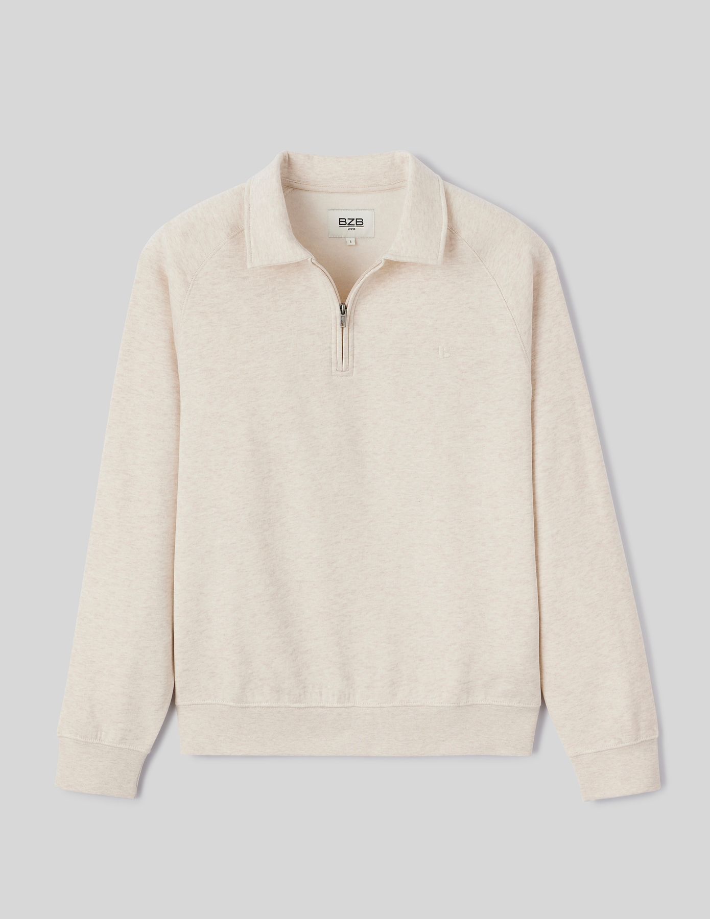 Sweat col polo zippé