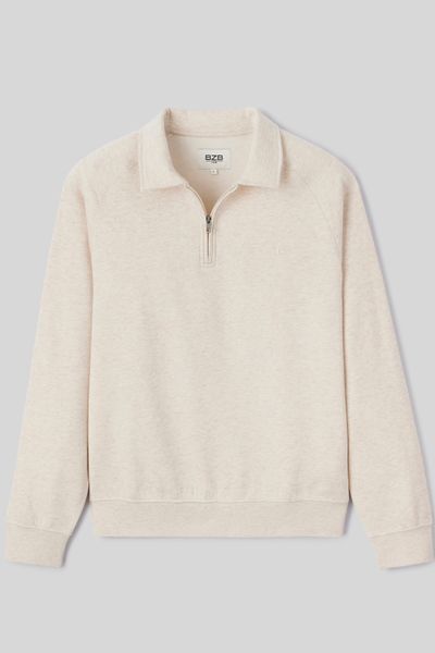 Sweat col polo zippé