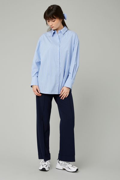 Chemise en popeline rayée
