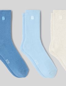Lot de 3 paires de chaussettes brodées