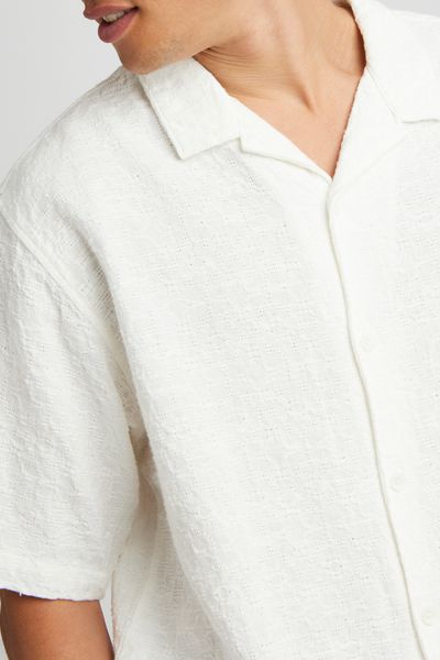 Chemise manches courtes jacquard