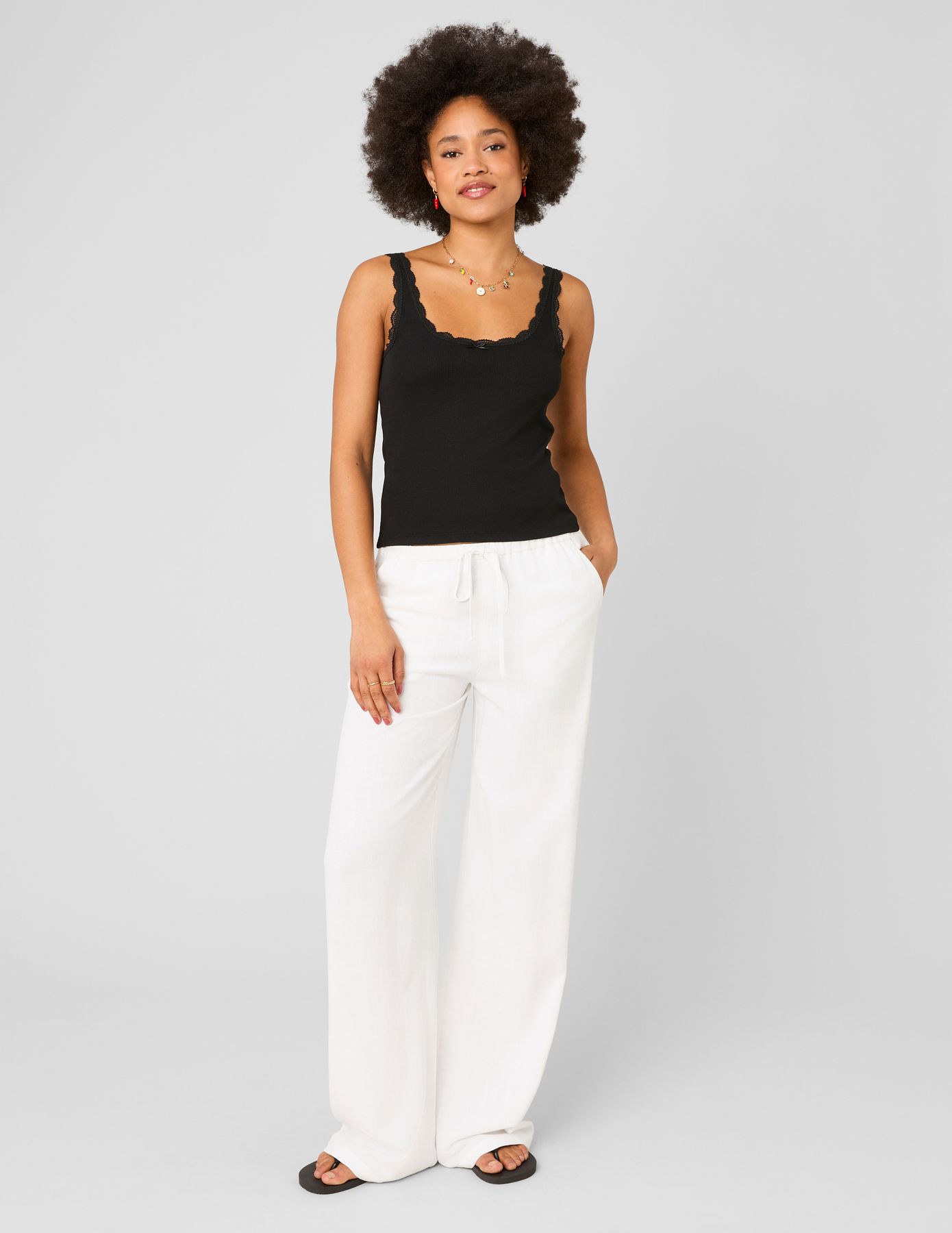 D&eacute;bardeur bords en dentelle