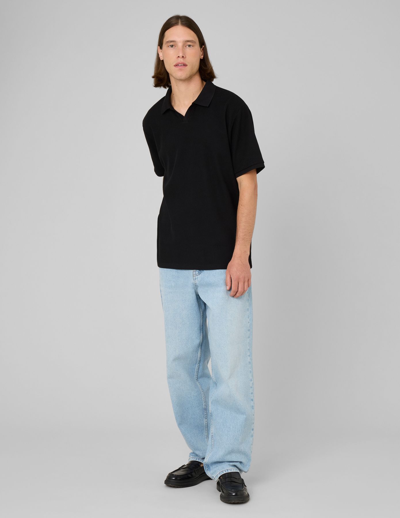 Polo maille c&ocirc;tel&eacute;e