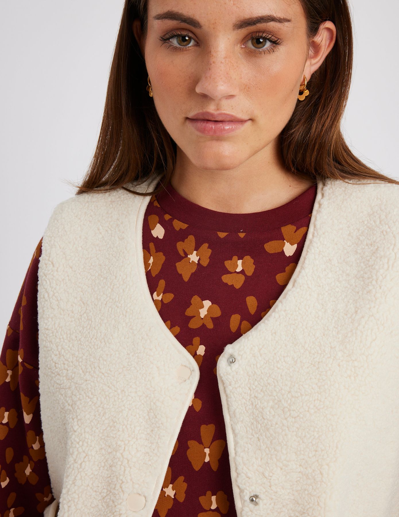 Gilet sans manches en sherpa