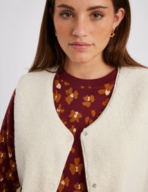 Gilet sans manches en sherpa