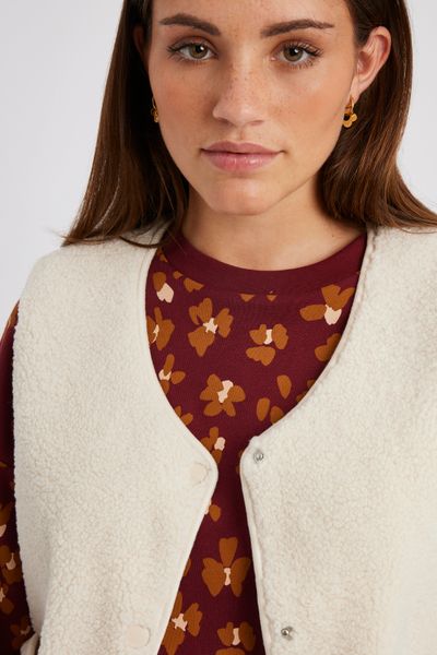 Gilet sans manches en sherpa