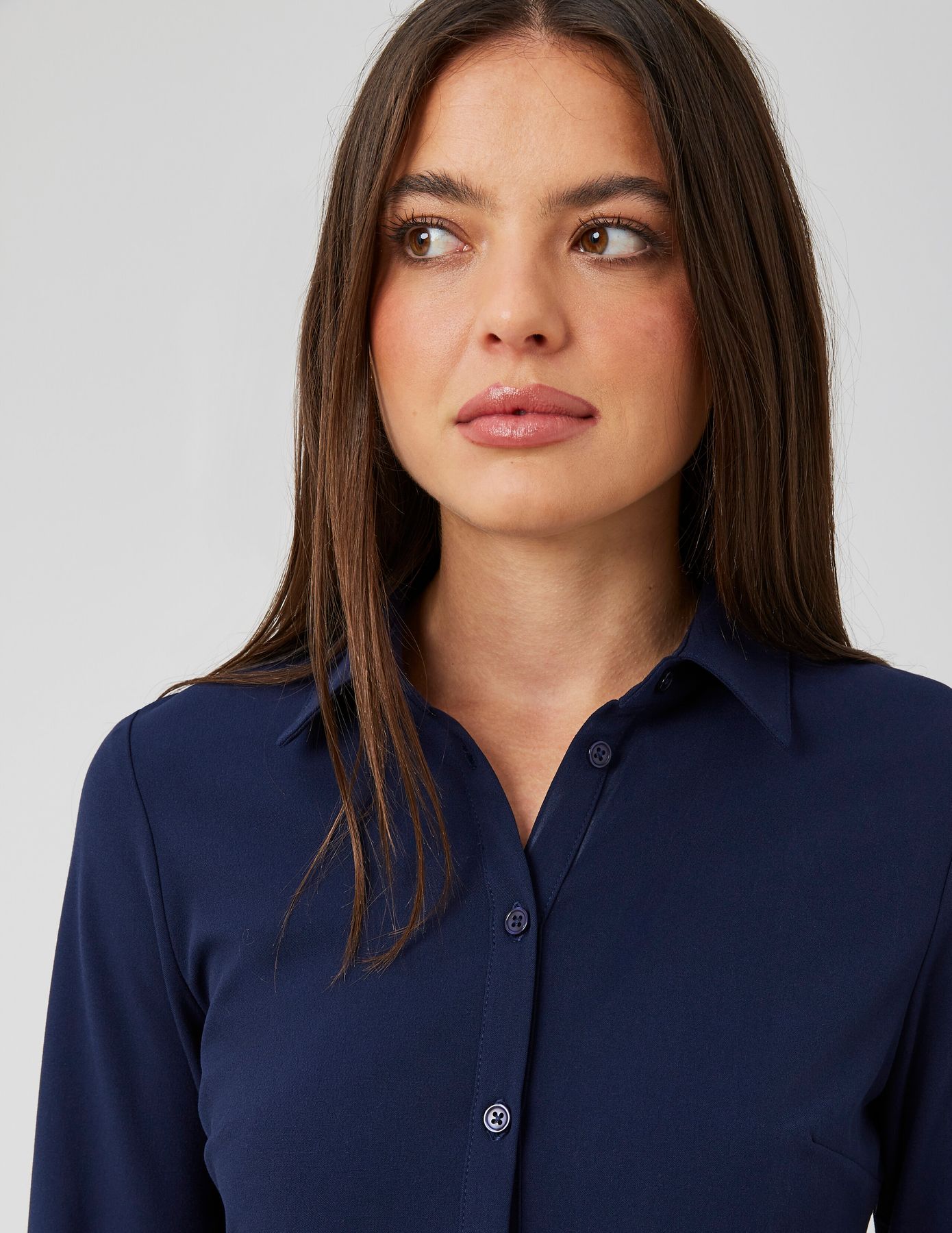 Robe chemise plissée