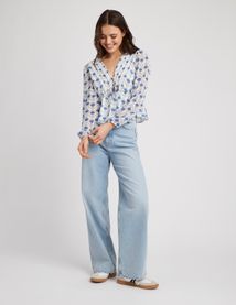 Blouse en voile imprimée